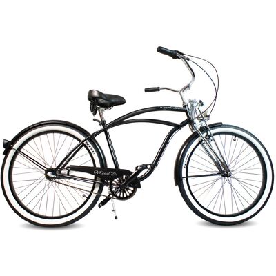 RoyalBi Królewskie Rowery Rower miejski męski 26 cruiser SPRINGER MAT RoyalBi czarny 3 biegi shimano RoyalBi Królewskie Rowery Rower miejski męski 26 cruiser SPRINGER MAT RoyalBi czarny 3 biegi shimano