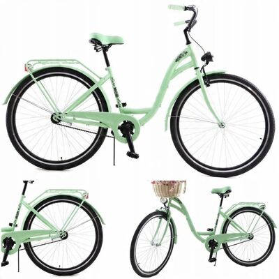 Inny producent Rower Miejski Miętowy Damski Lekki Polski Damka WARIANTY Koło 28' Cali Inny producent Rower Miejski Miętowy Damski Lekki Polski Damka WARIANTY Koło 28' Cali