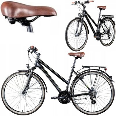 inna (Inny) Rower Trekkingowy Damski Aluminiowy Światła SHIMANO 28' Koło Czarny Mat inna (Inny) Rower Trekkingowy Damski Aluminiowy Światła SHIMANO 28' Koło Czarny Mat