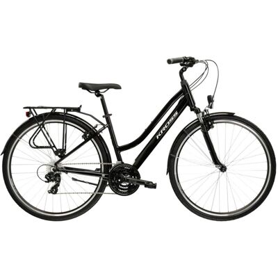 Rower trekkingowy damski KROSS TRANS 1.0 S(15') 28 czarny/srebrny połysk Rower trekkingowy damski KROSS TRANS 1.0 S(15') 28 czarny/srebrny połysk