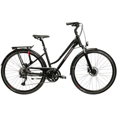 Rower trekkingowy damski KROSS TRANS 7.0 L(19') 28 czarny/różowy połysk Rower trekkingowy damski KROSS TRANS 7.0 L(19') 28 czarny/różowy połysk