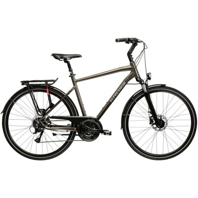 Rower trekkingowy męski KROSS TRANS 4.0 L(21') 28 brązowy/srebrny połysk Rower trekkingowy męski KROSS TRANS 4.0 L(21') 28 brązowy/srebrny połysk