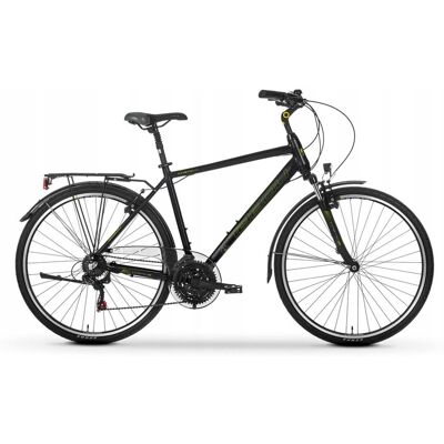 ROWER TREKKINGOWY TABOU KINETIC 1.0 RAMA 21 SHIMANO 3X7 BLACK/LIME ROWER TREKKINGOWY TABOU KINETIC 1.0 RAMA 21 SHIMANO 3X7 BLACK/LIME