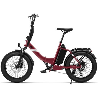 Touroll S3 Składany Rower Elektryczny 450W 40Nm Bateria 468Wh 65km 7 Biegów Shimano Opony 20'x3.0' Niska Ramka Czerwony Touroll S3 Składany Rower Elektryczny 450W 40Nm Bateria 468Wh 65km 7 Biegów Shimano Opony 20'x3.0' Niska Ramka Czerwony