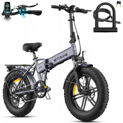 Engwe Ep-2 Boost Rower Elektryczny Składany 20” Fatbike 250w 48v 13ah 120 Km 25 Km/h Amortyzacja 7-Biegowy, Wspomaganie Podjazdowe, Z Blokadą Antykr.. Engwe Ep-2 Boost Rower Elektryczny Składany 20” Fatbike 250w 48v 13ah 120 Km 25 Km/h Amortyzacja 7-Biegowy, Wspomaganie Podjazdowe, Z Blokadą Antykr..