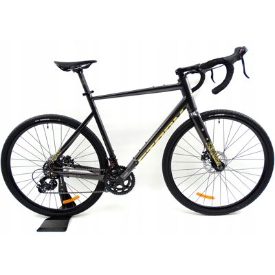 Rower Gravel Storm Focus 28 1.0 Rama 54cm Shimano 2x7 Tarcze Grafit/złoty Rower Gravel Storm Focus 28 1.0 Rama 54cm Shimano 2x7 Tarcze Grafit/złoty