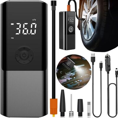 Bezprzewodowa pompka elektryczna (kompresor) 6000 mAh Heckermann® CZK-3690 Bezprzewodowa pompka elektryczna (kompresor) 6000 mAh Heckermann® CZK-3690