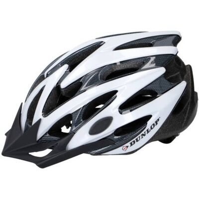 Dunlop - Kask Rowerowy Mtb R. S (Biało-Czarny) Dunlop - Kask Rowerowy Mtb R. S (Biało-Czarny)