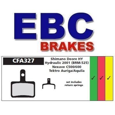 EBC Shimano Deore M515/M525 - Organiczne tarcze hamulcowe - Zielony EBC Shimano Deore M515/M525 - Organiczne tarcze hamulcowe - Zielony