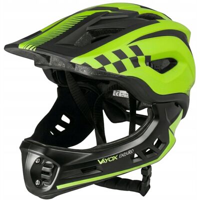 Kask Rowerowy Dziecięcy Mtb Regulowany Full Face Szczękowy S Enduro Vayox Kask Rowerowy Dziecięcy Mtb Regulowany Full Face Szczękowy S Enduro Vayox