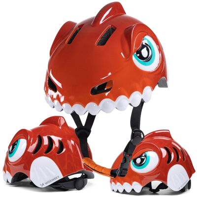 Kask Rowerowy Dziecięcy Wozinsky Motyw Dinozaur S - Czerwony Kask Rowerowy Dziecięcy Wozinsky Motyw Dinozaur S - Czerwony