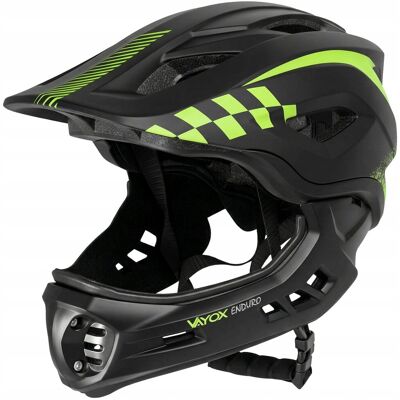 Kask Rowerowy Mtb Regulowany Dziecięcy Full Face Szczękowy S Enduro Vayox Kask Rowerowy Mtb Regulowany Dziecięcy Full Face Szczękowy S Enduro Vayox