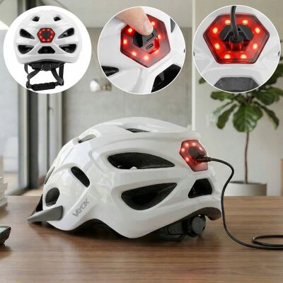 Kask Rowerowy Mtb Regulowany Z Lampką Led Daszkiem Rozm L Biały Speed Vayox Kask Rowerowy Mtb Regulowany Z Lampką Led Daszkiem Rozm L Biały Speed Vayox