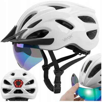 Kask Rowerowy Mtb Regulowany Z Lampką Led Daszkiem Szybką Roz L Speed Vayox Kask Rowerowy Mtb Regulowany Z Lampką Led Daszkiem Szybką Roz L Speed Vayox