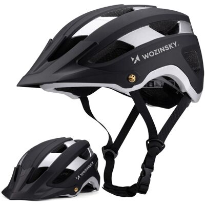 Kask Rowerowy Mtb Wozinsky Lekki L - Czarno-Srebrny Kask Rowerowy Mtb Wozinsky Lekki L - Czarno-Srebrny