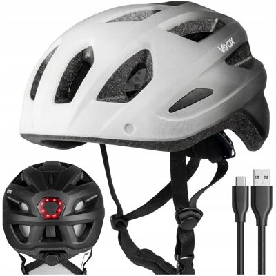 Kask Rowerowy Mtb Z Lampką Led Regulowany Lekki Roz L Biały Mat Activ Vayox Kask Rowerowy Mtb Z Lampką Led Regulowany Lekki Roz L Biały Mat Activ Vayox