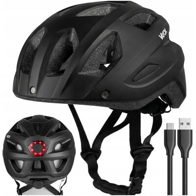 Kask Rowerowy Mtb Z Lampką Led Regulowany Lekki Roz L Black Mat Activ Vayox Kask Rowerowy Mtb Z Lampką Led Regulowany Lekki Roz L Black Mat Activ Vayox