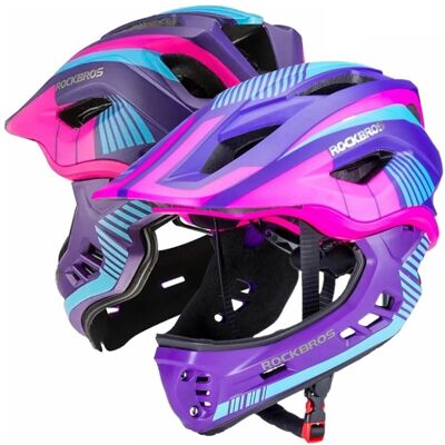 Kask Rowerowy Rockbros Tt-32sbpp-M Fioletowo-Różowy Dla Dzieci (Rozmiar M) Kask Rowerowy Rockbros Tt-32sbpp-M Fioletowo-Różowy Dla Dzieci (Rozmiar M)