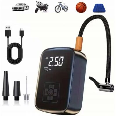 Inny producent Kompresor Pompka Elektryczna 150 PSI Samochód Rower Piłki 12V LCD Tryby Inny producent Kompresor Pompka Elektryczna 150 PSI Samochód Rower Piłki 12V LCD Tryby