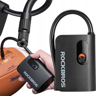 Hurtel KOMPRESOR POMPKA ROWEROWA ELEKTRYCZNA DO KÓŁ PIŁKI 70 PSI SCHRADER ROCKBROS Hurtel KOMPRESOR POMPKA ROWEROWA ELEKTRYCZNA DO KÓŁ PIŁKI 70 PSI SCHRADER ROCKBROS