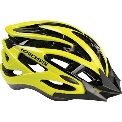 Kross, Kask Rowerowy, Laki Z Daszkiem, Żółty, Rozmiar L Kross, Kask Rowerowy, Laki Z Daszkiem, Żółty, Rozmiar L