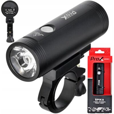 Lampka Rowerowa Przednia Prox Spika 1100lm 5000mah Lampka Rowerowa Przednia Prox Spika 1100lm 5000mah