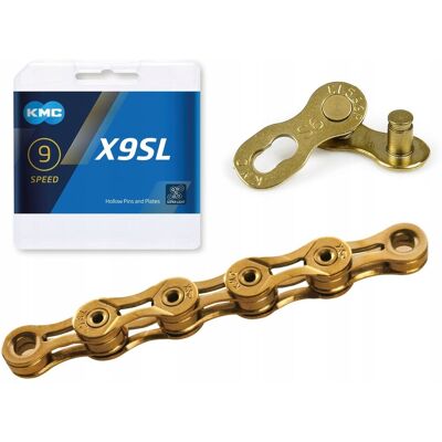 Łańcuch Kmc X9 Sl Ti-N X114 Złoty Łańcuch Kmc X9 Sl Ti-N X114 Złoty
