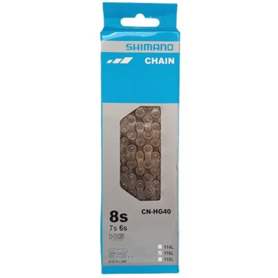 Łańcuch rowerowy Shimano HG40 6/7/8 biegów - Wytrzymały & Niezawodny Łańcuch rowerowy Shimano HG40 6/7/8 biegów - Wytrzymały & Niezawodny
