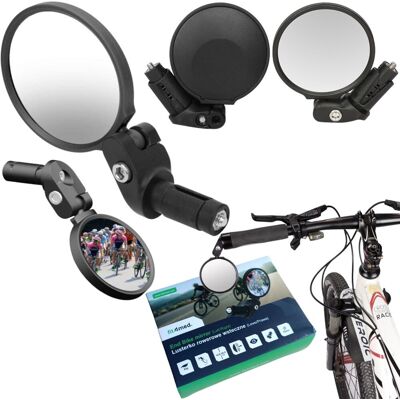 fit4med Lusterko rowerowe do roweru wsteczne lewe prawe regulacja 360 mocowanie fit4med Lusterko rowerowe do roweru wsteczne lewe prawe regulacja 360 mocowanie