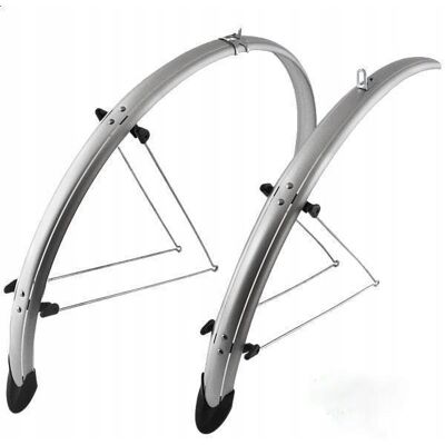 Inny producent Orion 28' 41mm srebrne błotniki rowerowe chlapacze pełne na wsporniki Inny producent Orion 28' 41mm srebrne błotniki rowerowe chlapacze pełne na wsporniki