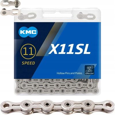 Oryginalny Łańcuch Rowerowy Kmc X11sl 11s 118 Og. Bardzo Lekki Spinka + Box Oryginalny Łańcuch Rowerowy Kmc X11sl 11s 118 Og. Bardzo Lekki Spinka + Box