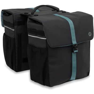 Podwójna Sakwa Rowerowa Gazelle Mik – Black/green Ok. 37l Podwójna Sakwa Rowerowa Gazelle Mik – Black/green Ok. 37l