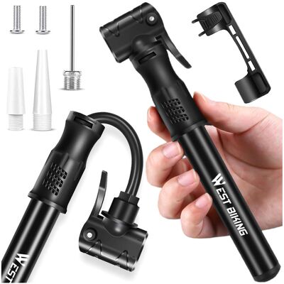 Inny producent Pompka rowerowa aluminiowa Alogy Mini Bike Pump 100psi z uchwytem ręczna Czarna Inny producent Pompka rowerowa aluminiowa Alogy Mini Bike Pump 100psi z uchwytem ręczna Czarna