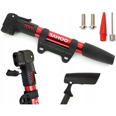 SAHOO Pompka Rowerowa Ręczna Na Ramę Aluminiowa Mini Dual 28 Cm Lekka Av / -Sv SAHOO Pompka Rowerowa Ręczna Na Ramę Aluminiowa Mini Dual 28 Cm Lekka Av / -Sv