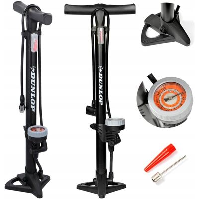 Dunlop POMPKA ROWEROWA RĘCZNA PODŁOGOWA Z MANOMETREM WARSZTATOWA DO ROWERU PIŁEK Dunlop POMPKA ROWEROWA RĘCZNA PODŁOGOWA Z MANOMETREM WARSZTATOWA DO ROWERU PIŁEK