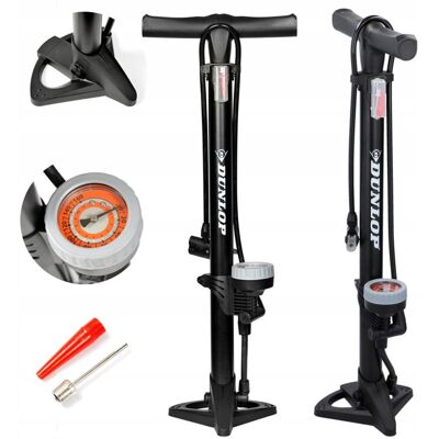 Dunlop POMPKA ROWEROWA SAMOCHODOWA Z MANOMETREM DO ROWERU PODŁOGOWA RĘCZNA Dunlop POMPKA ROWEROWA SAMOCHODOWA Z MANOMETREM DO ROWERU PODŁOGOWA RĘCZNA