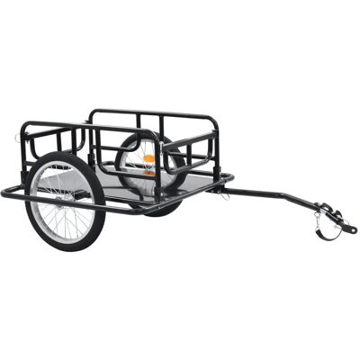 VMP Przyczepka Rowerowa, 130x73x48,5 Cm, Stalowa, Czarna VMP Przyczepka Rowerowa, 130x73x48,5 Cm, Stalowa, Czarna