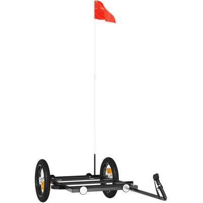 VMP Przyczepka Rowerowa, Czarna, 122x53x28 Cm, Żelazna VMP Przyczepka Rowerowa, Czarna, 122x53x28 Cm, Żelazna
