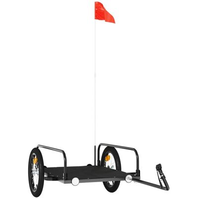 VMP Przyczepka Rowerowa, Czarna, 126x63x34 Cm, Żelazna VMP Przyczepka Rowerowa, Czarna, 126x63x34 Cm, Żelazna