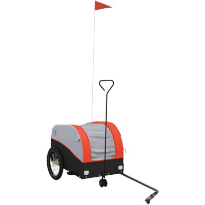 VMP Przyczepka Rowerowa, Czarno-Pomarańczowa, 30 Kg, Żelazo VMP Przyczepka Rowerowa, Czarno-Pomarańczowa, 30 Kg, Żelazo