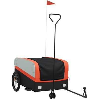 VMP Przyczepka Rowerowa, Czarno-Pomarańczowa, 45 Kg, Żelazo VMP Przyczepka Rowerowa, Czarno-Pomarańczowa, 45 Kg, Żelazo