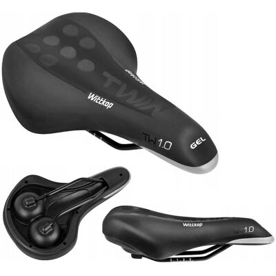Siodełko Rowerowe Żelowe Mtb Trekking Męskie Sport Gel Men Wittkop Twin 1.0 Siodełko Rowerowe Żelowe Mtb Trekking Męskie Sport Gel Men Wittkop Twin 1.0