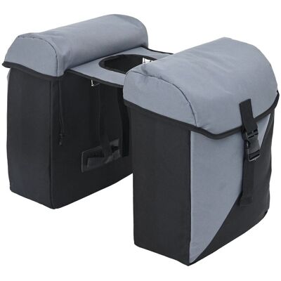 Vidaxl Torba Rowerowa Podwójne Torby 35l Szara Vidaxl Torba Rowerowa Podwójne Torby 35l Szara