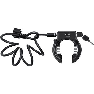 Zestaw AXA Solid Plus R + Newton PI 150/10 — blokada ramowa + linka plug-in Zestaw AXA Solid Plus R + Newton PI 150/10 — blokada ramowa + linka plug-in