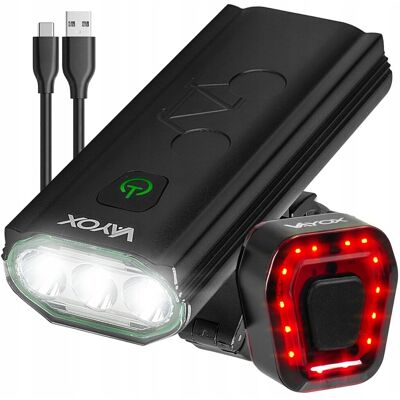 Zestaw Lampka Led Rowerowa Przednia Tylna Oświetlenie Rowerowe Usb Vayox Zestaw Lampka Led Rowerowa Przednia Tylna Oświetlenie Rowerowe Usb Vayox