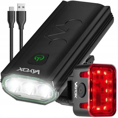 Zestaw Lampka Rowerowa Led Przednia Tylna Oświetlenie Rowerowe Usb-C Vayox Zestaw Lampka Rowerowa Led Przednia Tylna Oświetlenie Rowerowe Usb-C Vayox