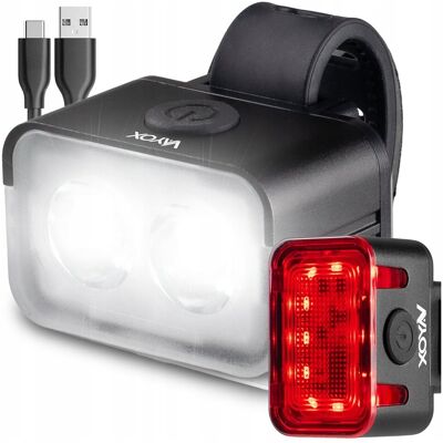 Zestaw Lampka Rowerowa Usb Przednia Tylna Światło Tył Przód Aku Vayox Zestaw Lampka Rowerowa Usb Przednia Tylna Światło Tył Przód Aku Vayox