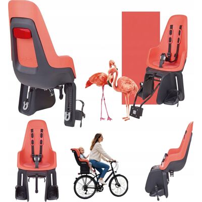 Fotelik Rowerowy Różowy Bobike One Maxi Fierce Flamingo Bezpieczny Tylni Fotelik Rowerowy Różowy Bobike One Maxi Fierce Flamingo Bezpieczny Tylni