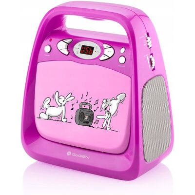 Gogen BOOMBOX KARAOKE GŁOŚNIK BLUETOOTH USB MP3 MIKROFON ODTWARZACZ CD RÓŻOWY Gogen BOOMBOX KARAOKE GŁOŚNIK BLUETOOTH USB MP3 MIKROFON ODTWARZACZ CD RÓŻOWY