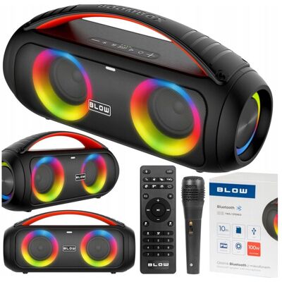 Inny producent MOCNY GŁOŚNIK BLUETOOTH PRZENOŚNY BOOMBOX MIKROFON PILOT USB SD FM KARAOKE Inny producent MOCNY GŁOŚNIK BLUETOOTH PRZENOŚNY BOOMBOX MIKROFON PILOT USB SD FM KARAOKE